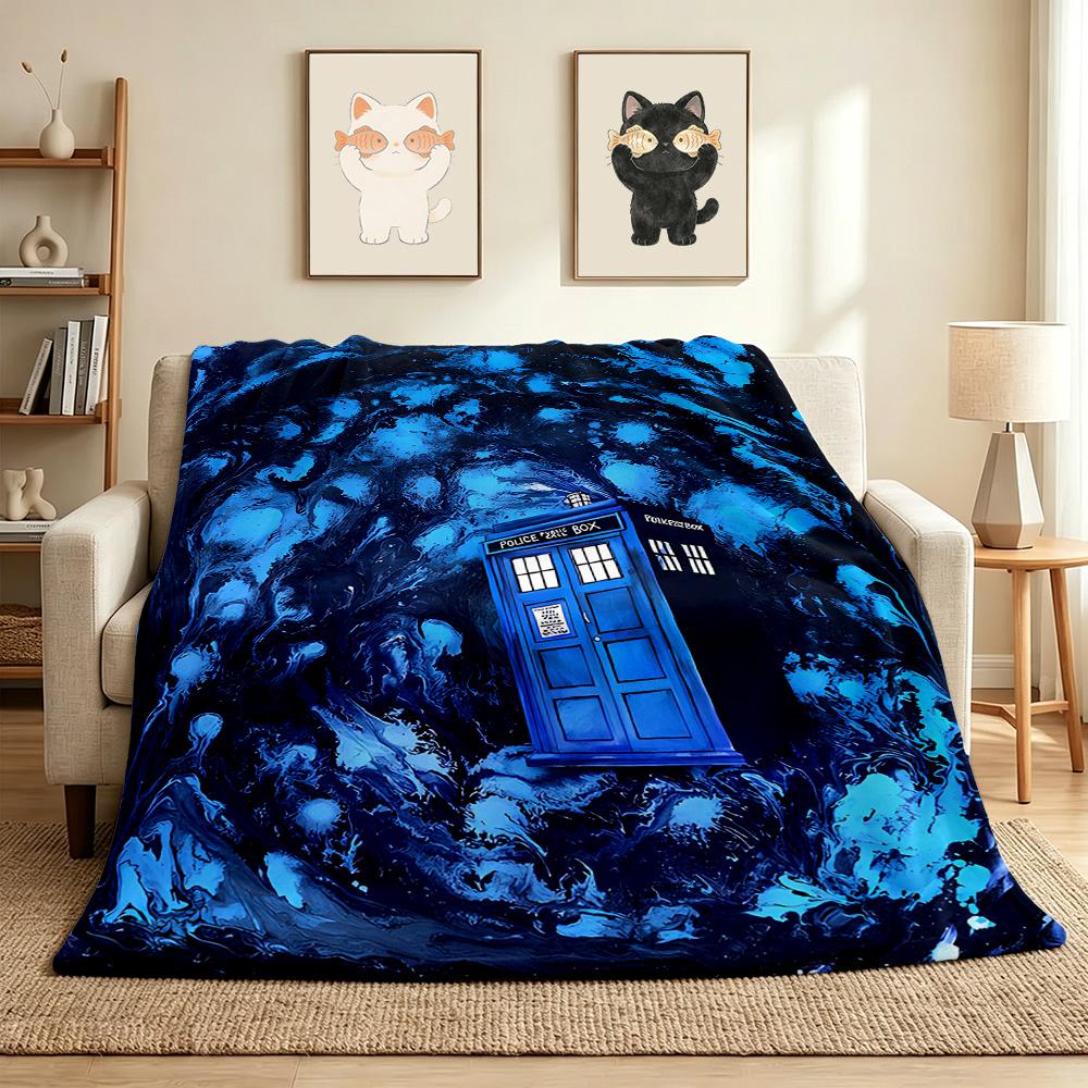 Tardis Dream Flannel Blanket Throw Blanket Soft Warm Sofa Bed Camping Car home Decor Unique Christmas Gift C930402