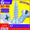 Blue & White Zinc Countersunk Cross Slot Flat Head Self-Tapping Screws (M3/M4/M5/M6)
