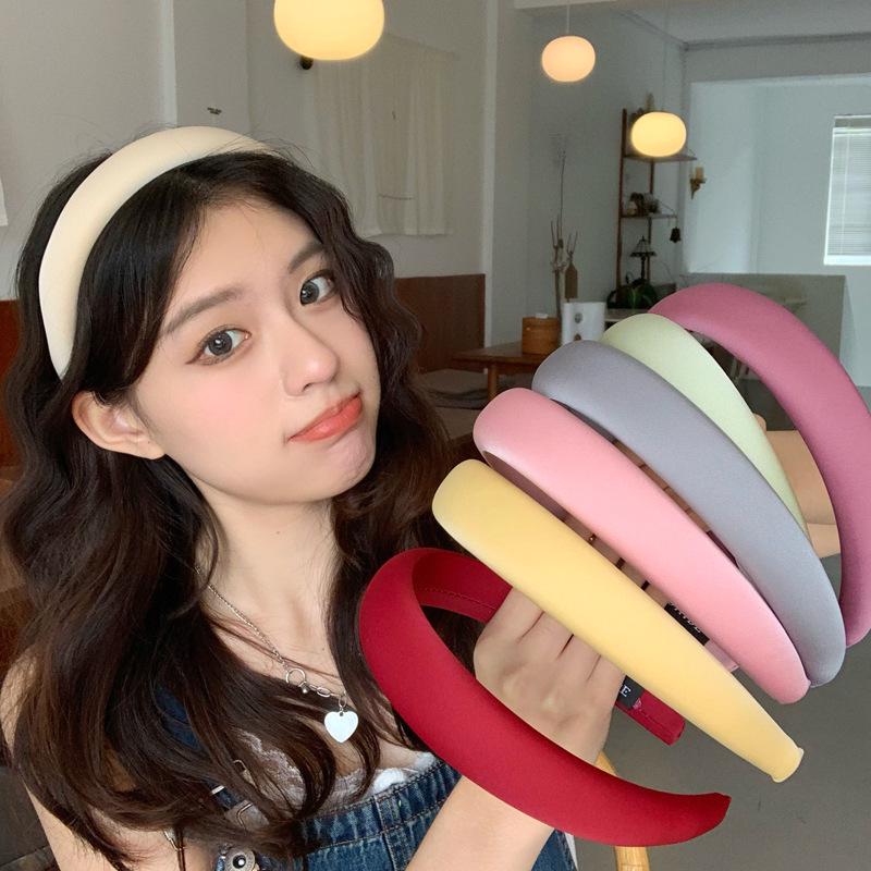 Женская высококачественная повязка на голову из губки 2023 года: Высокий головной убор с широкими краями, простая шпилька