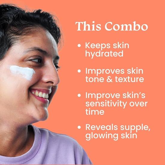 Foxtale Dewy Skin Duo | Увлажняющий крем с керамидами - 50 мл + Солнцезащитный крем Dewy Finish 50 мл