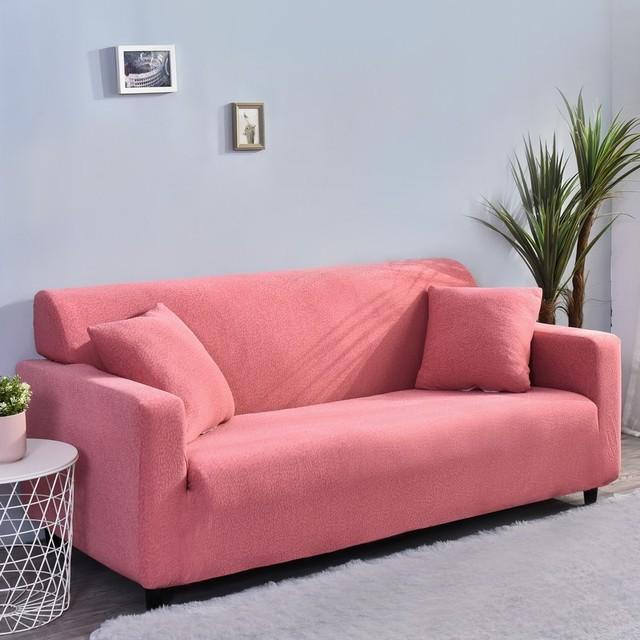 Водонепроницаемый чехол для дивана, эластичные однотонные чехлы для дивана для гостиной, L-образный угловой чехол для дивана, чехлы для кресел