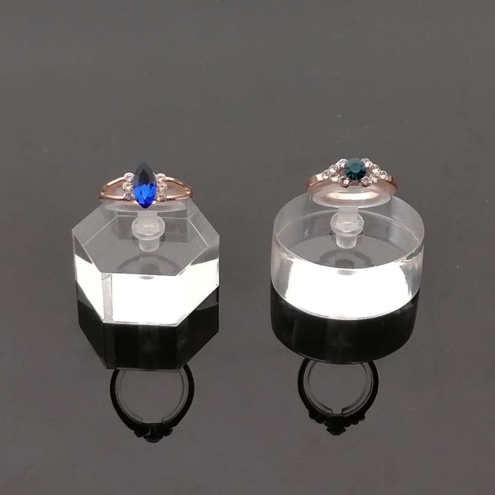 Wedding Ring Show Props Geometric Clear Acrylic Jewellery Stands Cases Photography Props
