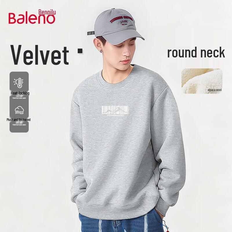 Baleno Men's Winter Fleece-Lined Round Neck Sweatshirt