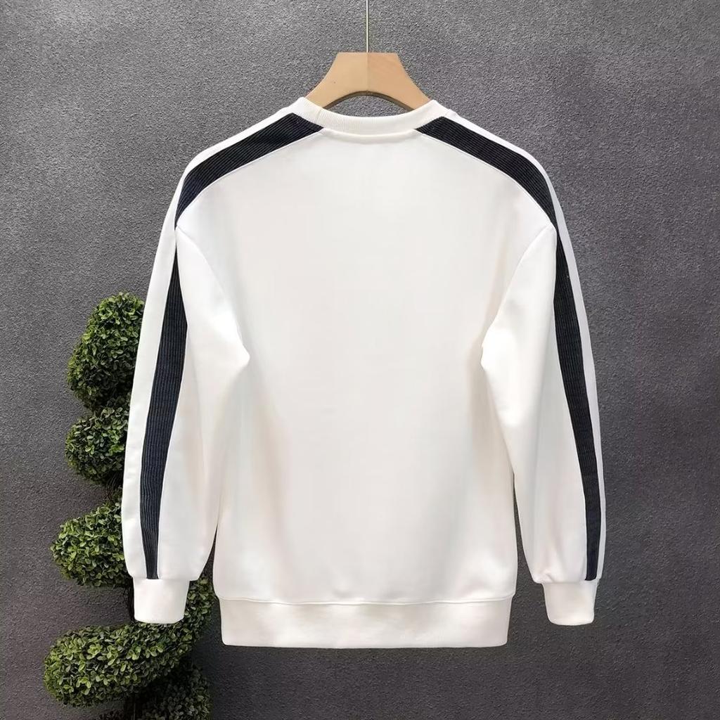 Высококачественная хлопковая толстовка с круглым вырезом, корейская мода, футболки с длинным рукавом в стиле Харадзюку, повседневная уличная одежда для мужчин на осень 2023 г.