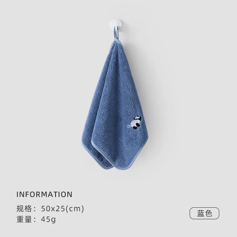 Мягкое детское банное полотенце с рисунком панды, полотенце для лица, для новорожденных, детей, коралловый бархат, впитывающая мочалка, детское полотенце для душа 50x25 см