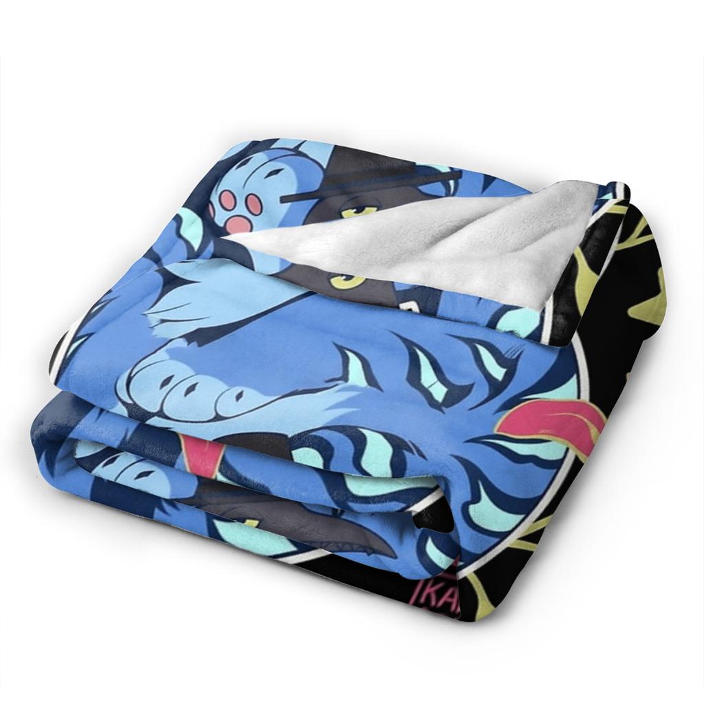 Derpy Tiger Cat Knitted Blankets Fleece Huntrix Kpop Demon Hunters Lightweight Thin Throw Blankets for Home Couch Bedroom Quilt