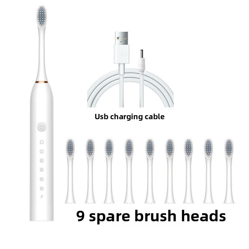 Электрическая зубная щетка для взрослых и детей, универсальная перезаряжаемая звуковая автоматическая зубная щетка с мягкой щетиной для пар