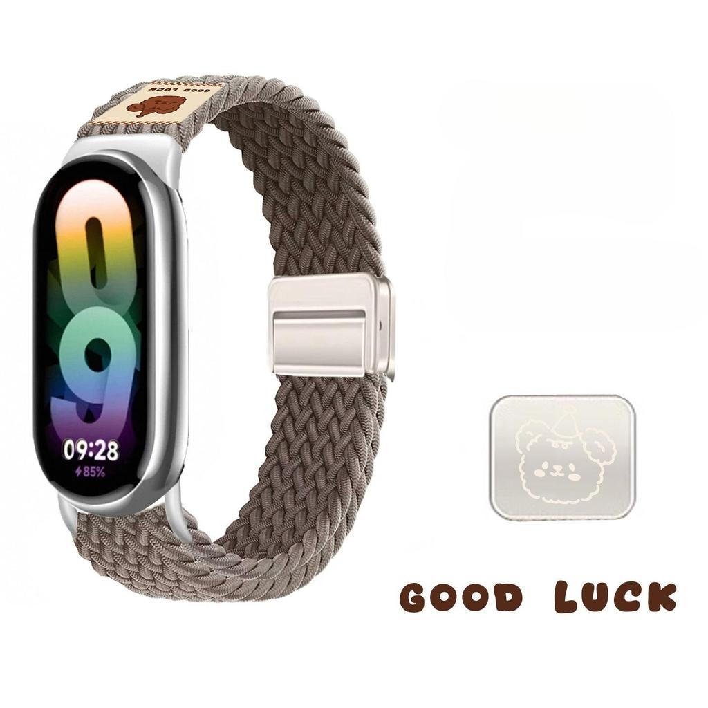 Нейлоновый ремешок для Xiaomi Mi Band 10/9/8 Высококачественный дышащий спортивный регулируемый браслет для Mi Band 10 9 NFC Замена ремешка для часов