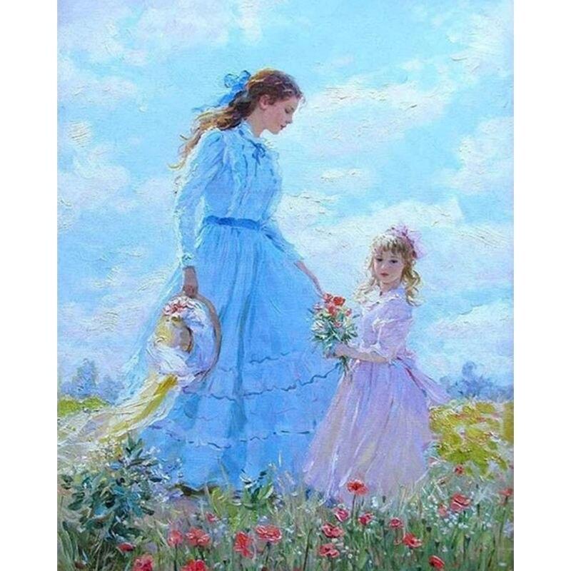 5d Diy Painting Diamond Woman Figure Full Round Diamond Embroidery Mosaic Portrait Home Decoration Sets