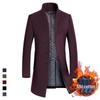 Middle-Aged Men's Korean Style Slim-Fit Woolen Overcoat for Autumn and Winter
