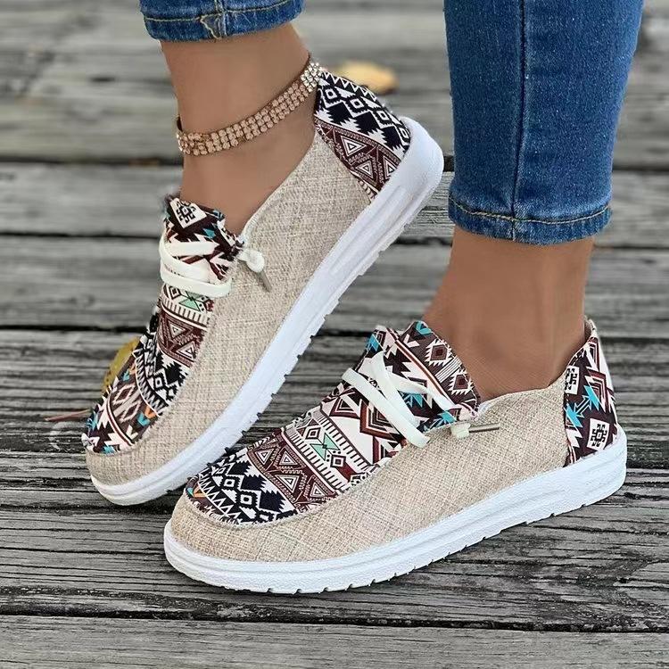 Fashion Canvas Loafers 2025 Women's Spring and Summer Flat Casual Shoes Comfortable Women's Cloth Shoes