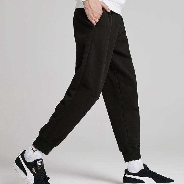 Puma Мужские вязаные спортивные штаны Черные Умеренно зауженные 534366-01
