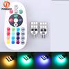 1 Pair T10 5050 SMD 6/12 SMD RGB LED Panel Car Showing the Wide Lights Bulb with Remote Controller DC 12V