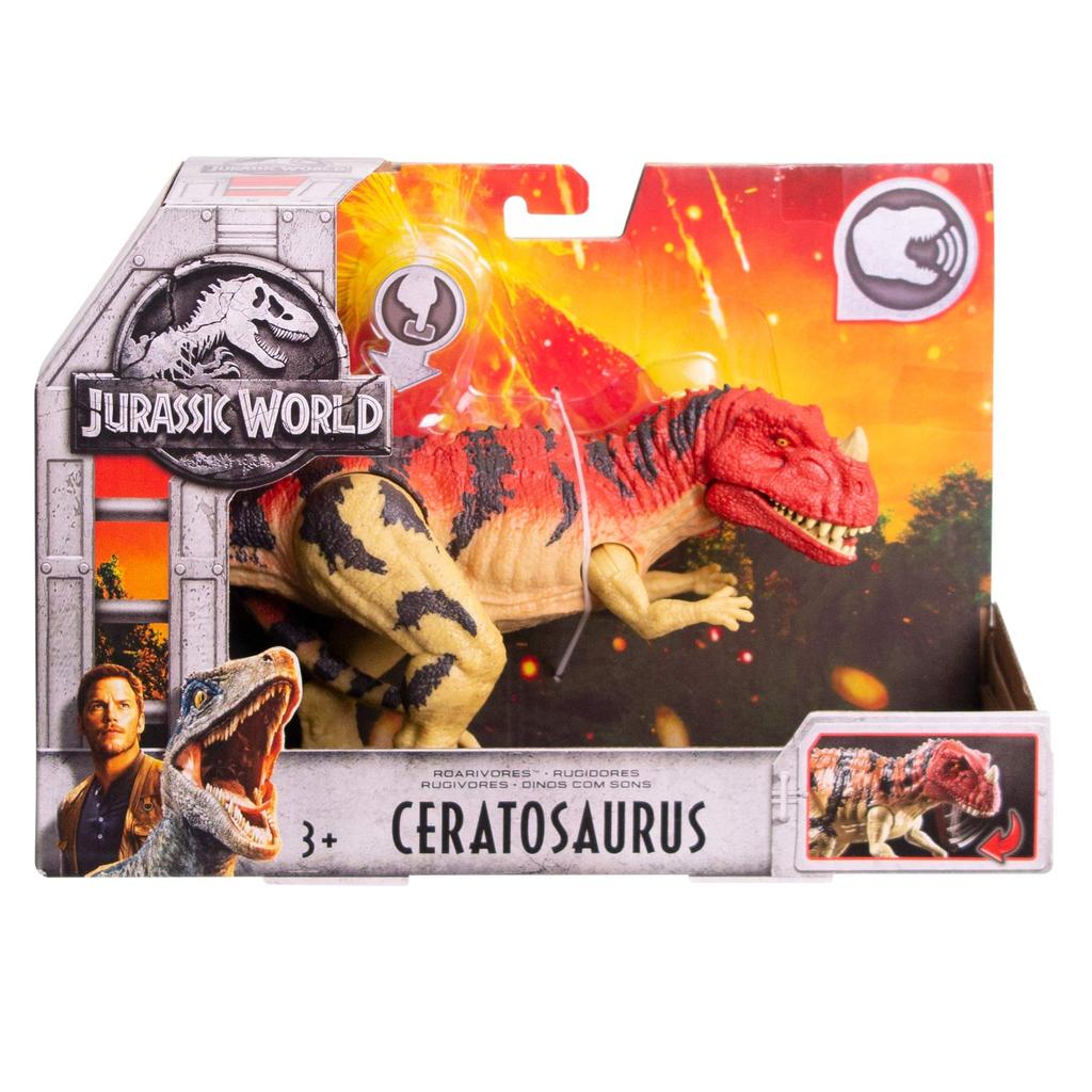 JURASSIC FALLEN KINGDOM MATTEL ROARIVORES Action Figure CERATOSAURUS Latest Movie 2 Sequel Dinosaur Mattel Figure Goods WORLD [Version]