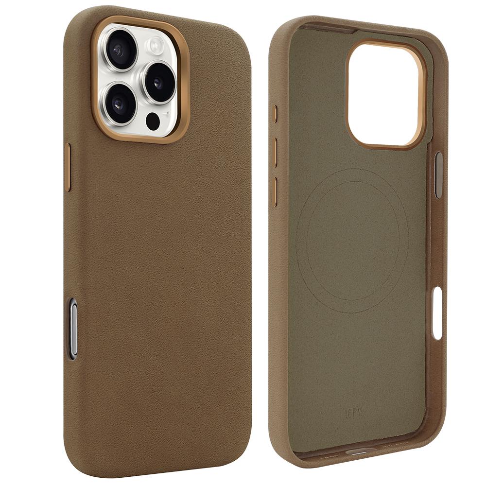 Strong Magnetic All-inclusive Case For iPhone 17 16 15 Pro Max, Suede PU Leather Mobile Phone Case For iPhone Air For iPhone 17