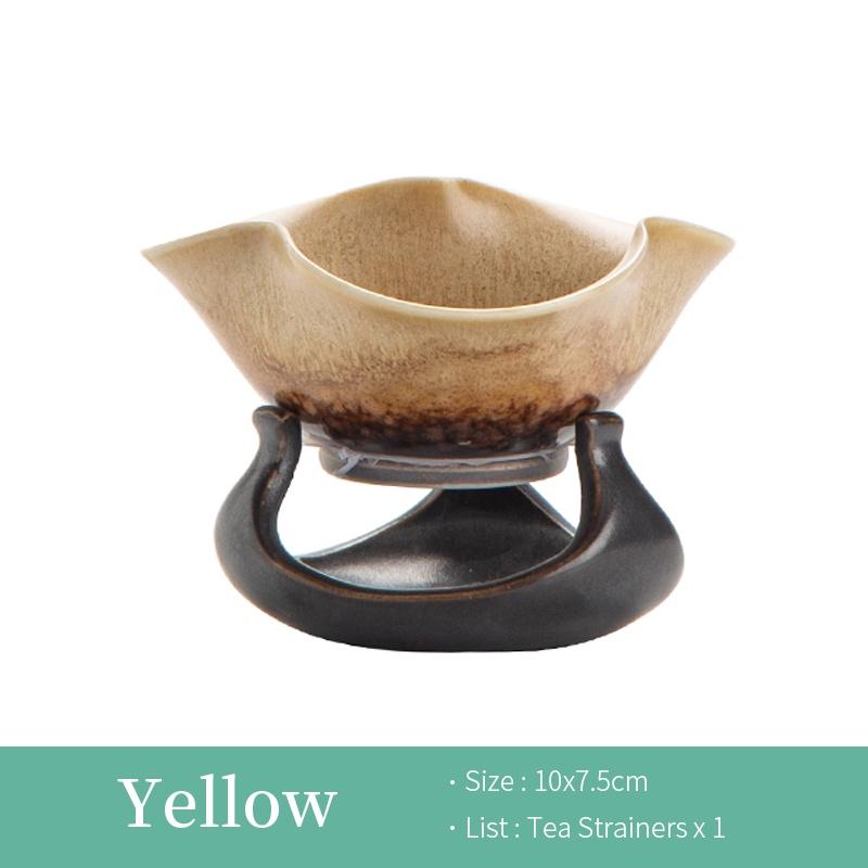 Бирюзово-зеленая глазурь Набор ситечек для чая Японский керамический заварочный чайник Грубая керамика Чайный сепаратор Фильтр Сетка Чайные аксессуары Набор воронок