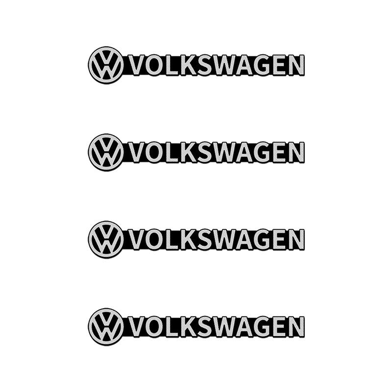 For VW 4Pcs Car Audio Speaker 3D Aluminum Emblem Logo Sticker Decal For Volkswagen VW GTI Polo Golf Passat Tiguan Arteon CC Taigo Jetta