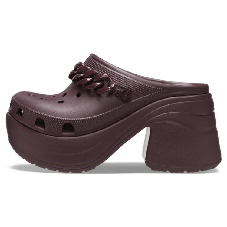 Crocs Siren Clog Shoes with Chain, Comfortable, Durable, Breathable Women Footwear Purple 209018-6WD