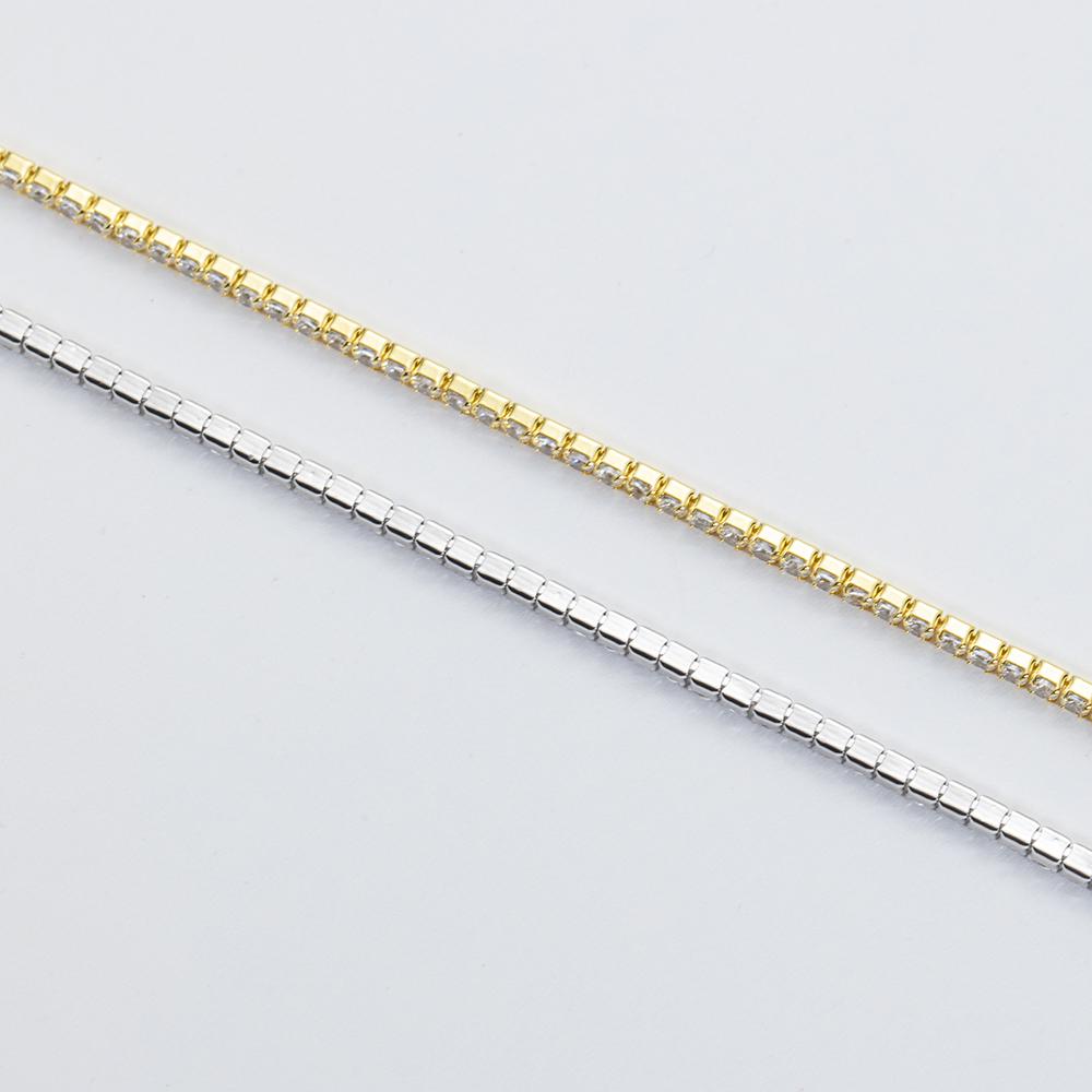 ANDYWEN 925 Sterling Silver Thicker 2mm Green Tennis Paperclip Bracelet Chain Women Rock Punk 2023 Winter Luxury Jewelry