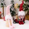 Christmas Faceless Doll Gnome Ornament Hanging Legged Dolls Decorations Striped Knit Hat