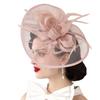 Перья Повязка на голову для женщин Фантазийные шляпки для чаепития Элегантный головной убор для невесты Свадебная вечеринка Головной убор Макияж для чаепития Выпускной вечер Головной убор