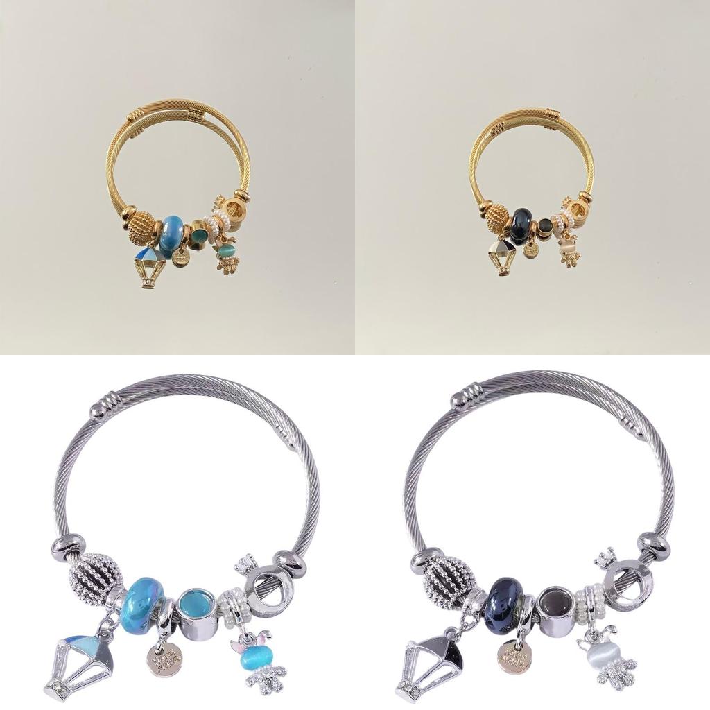 Stainless Steel Bracelet For Women With Bunny Pendant Elegant Jewelry For Gift Giving