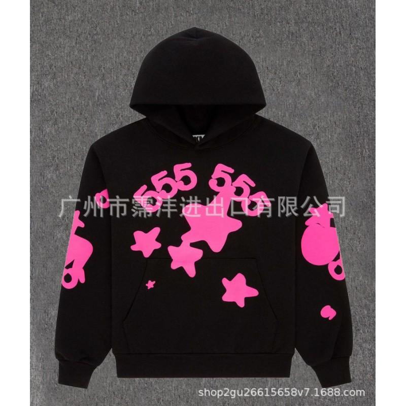 Mens Heavyweight 450g Cotton Hoodie With 3D Puff Print Spider Streetwear Loose Fit Pullover Sweatshirt