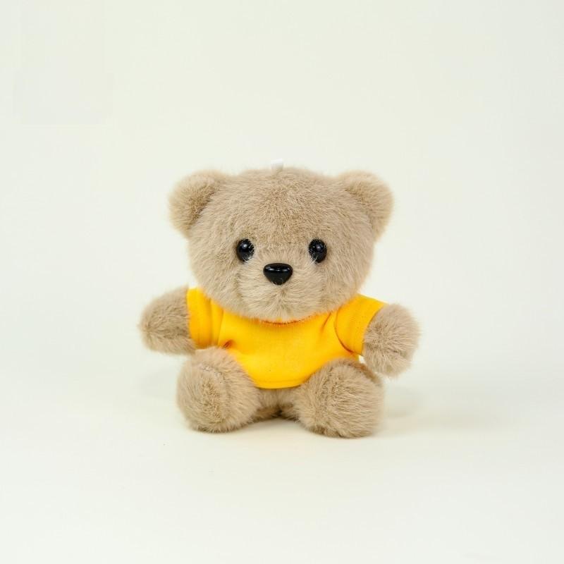 Teddy Bear Plush Toy Keychain With Printing For Gift And Decoration