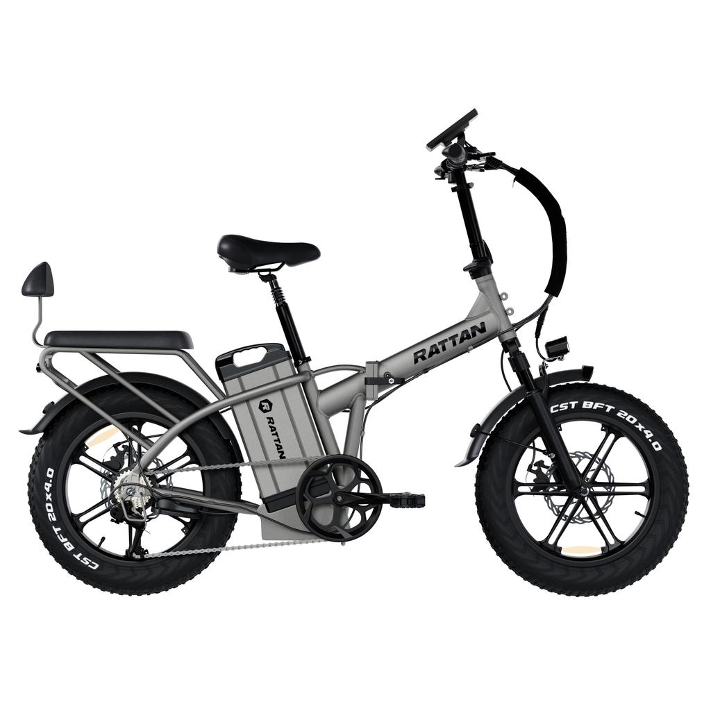 RATTAN LM Ultra 1000W Motor Electric Bicycle 45KM/H Top Speed 48V40AH Battery 200KM Range All-Terrain Electric Bike 20 Inch Fat Tires E-Bike