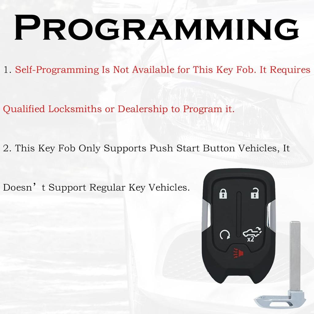 Keyless Entry Remote Control Key Fob Replacement Fits for GMC Sierra 1500 2500 3500      Chevrolet Silverado 1500 2500 3500 HYQ1ES 13522904 13522854