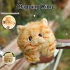 Pull-String Tail Wagging Cat Wristband Monkey Plush Slap Bracelet Toy with Moving Tail Portable Animal Doll Kids Gift