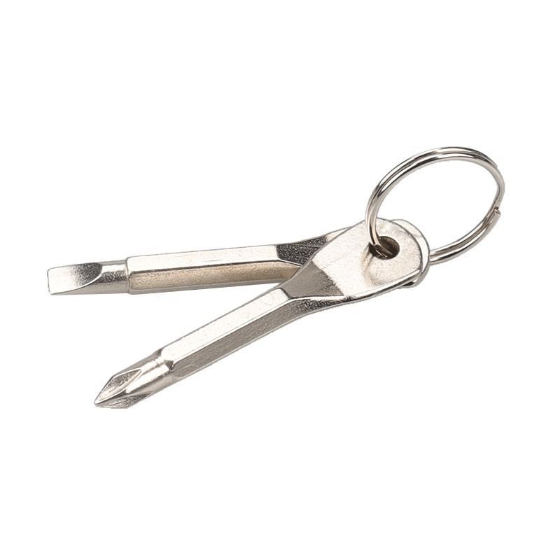 Портативная отвертка с 2 ключами, прецизионная литая сталь, мини-крестообразный многофункциональный инструмент, незаменимый на открытом воздухе, простой и практичный