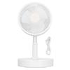 4 Speed USB Floor Retractable Folding Fan Rechargeable Height Adjusting 45dB Quiet Desktop Table