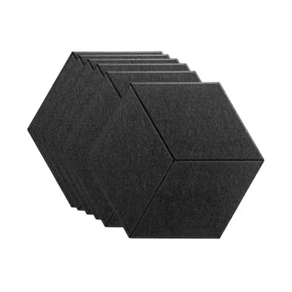 6pcs Y-Type Acoustic Panels Polyester Sound Insulation Panel Background Wall Stickers Music Rooms