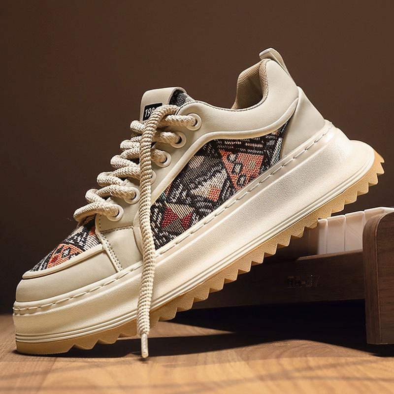 Нишевый дизайн мужская обувь Харадзюку весна 2025 новая повседневная спортивная обувь студенческая обувь на платформе для увеличения роста мужская