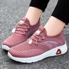 New Elastic Rope Women's Flying Woven Walking Shoes Fashionable Versatile Running Shoes Mesh Breathable Casual Mother Shoes Gift Shoes