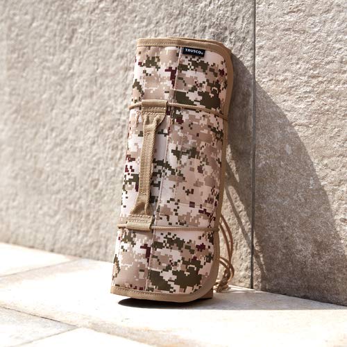 TRUSCO Digital Desert Camouflage Tool Roll, 670x355cm, 22 Pockets, TTR670DM