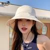 Spring and Summer New Arrival Solid Color Sun Hat Hat Female Outdoor Big Brim Sun Protection Casual Face Show Little Wild Bucket Hat