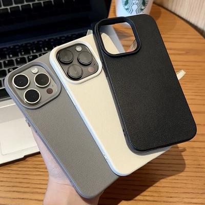 Роскошный Матовый Мягкий Кожаный Чехол-Конфета Для iPhone 17 16 15 14 Plus 13 12 11 Pro Max Защитный Ударопрочный Силиконовый Чехол
