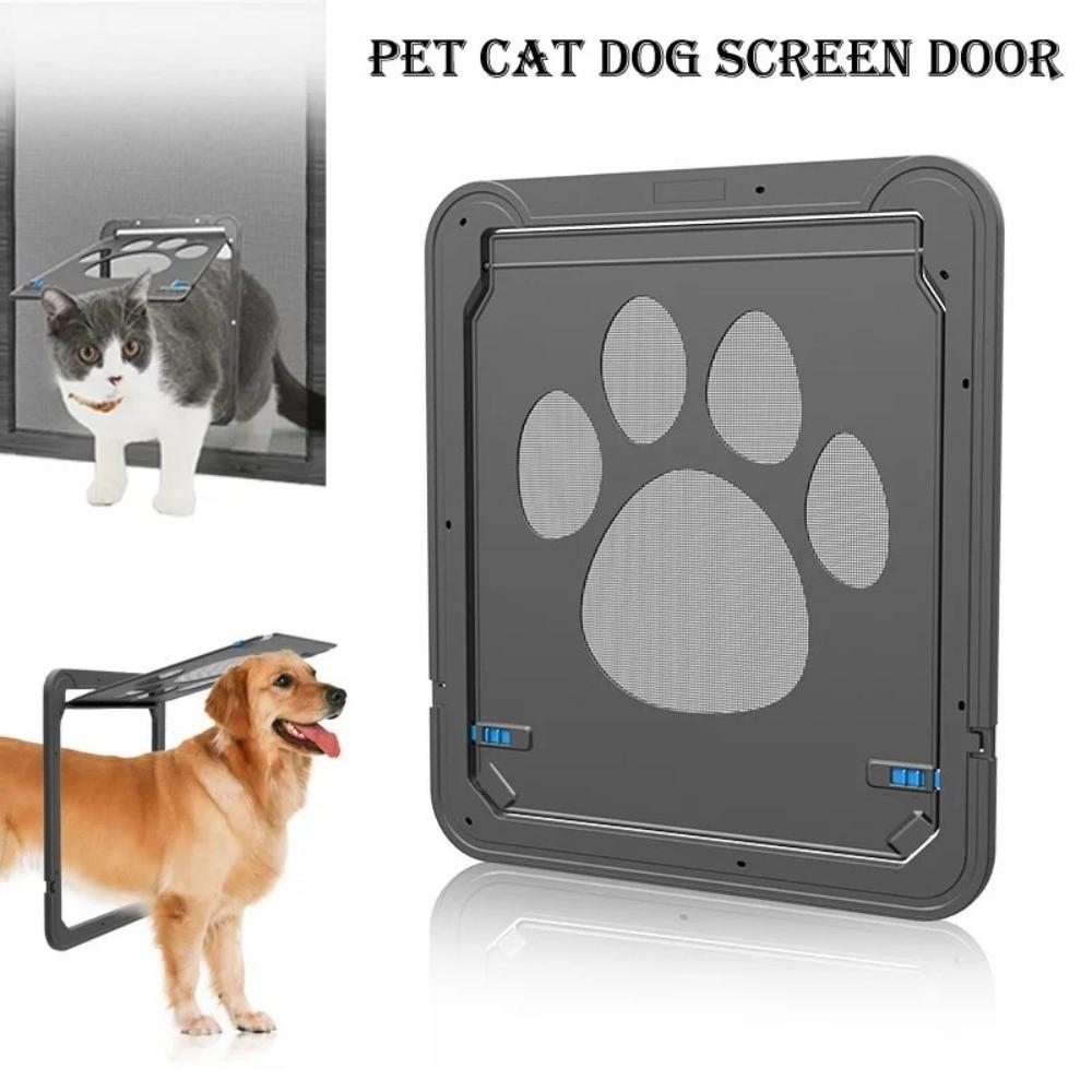 Plastic Magnetic Screen Door Magnetic Flap Dog Flap Door Self-Closing Pet Door Home Garden