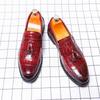 Fashion Luxury New Tassel Loafers New Men's Alligator Pattern Patent Leather Shoes Designer Formal Wedding Dress Homecoming Footwear