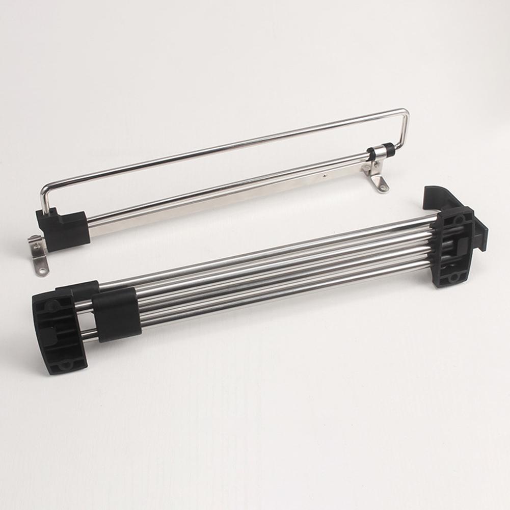 Retractable Wardrobe Rail Clothes Hanger Towel Coat Rack Closet Cabinet Storage Organizer Pull Out Hanging Wardrobe Rail Rod