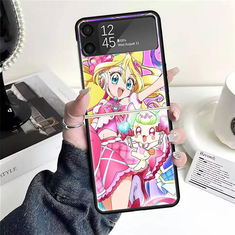Чехлы Аниме Pretty Cure для Samsung Galaxy Z Flip 4 5 6 7 3 Z Flip7 Flip6 Flip4 Flip5 Flip3 5G Жесткий противоударный чехол Fundas