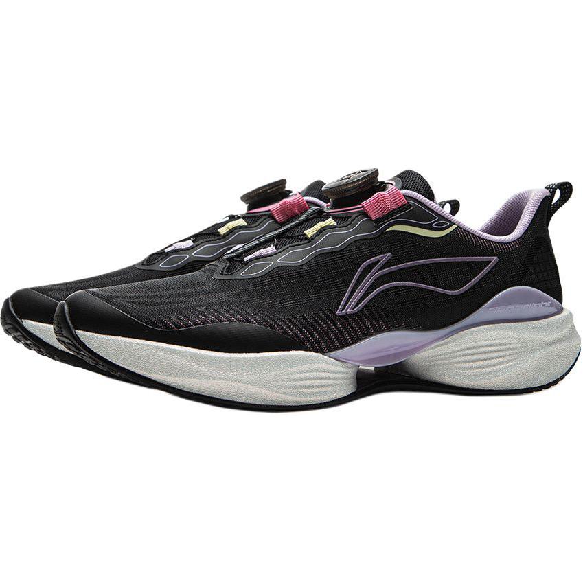 Li Ning Детские Ультралегкие Серия Удобные Амортизирующие Износостойкие Отскок Низкий Верх Кроссовки для бега Мужские кроссовки Черный Розовый YKFV020-8