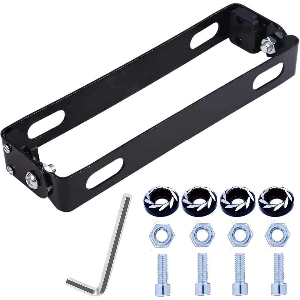 DEVENTORZ Номерной знак мотоцикла Планка номерного знака мотоцикла Кронштейн номерного знака Аксессуар для переоборудования мотоцикла Универсальная подставка для номера 180° A