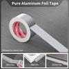 0.06/0.15mm Aluminum Foil Tape Fiberglass Kitchen Duct Countertop Wall AntiOil Pipe Repair Metal Shielding Signal