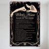 Винтажная металлическая табличка «Дом ведьмы» Правила дома 12 правил с кельтским узлом и пентаграммой Декор для дома Сада Бара Паба Настенный Декор