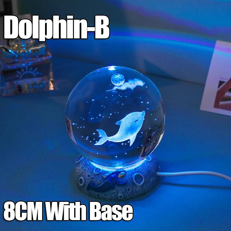 Хрустальный шар, ночные огни, светящиеся морские медузы, астронавт, настольная лампа, USB-лампа, атмосферная лампа, настольные украшения, подарки для детей, ночник