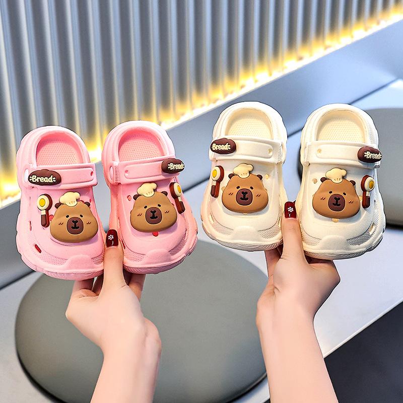 Girls Sandals Children Summer Baby Indoor Soft Bottom Toddler Non-slip Slippers Cartoon Boy Cave Shoes