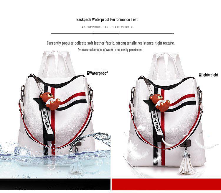 Весенне-летняя женская повседневная сумка-рюкзак европейско-американского стиля с лентой двойного назначения